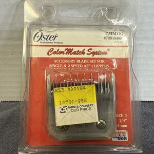 Oster Clipper Replacement Blade Cat #919-06 Size 5 1/4” 6.3mm Red Package